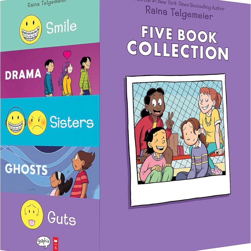 Smile Five Book Collection by Raina Telgemeier